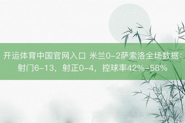 开运体育中国官网入口 米兰0-2萨索洛全场数据：射门6-13，射正0-4，<a href=